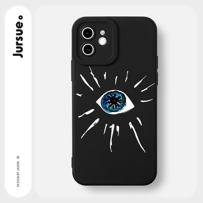 Ốp điện thoại JURSUE Y2736 họa tiết đôi mắt thích hợp cho iPhone 17 16 15 14 13 12 11 Pro Max SE 2020 X XR XS ip 8 7 Plus