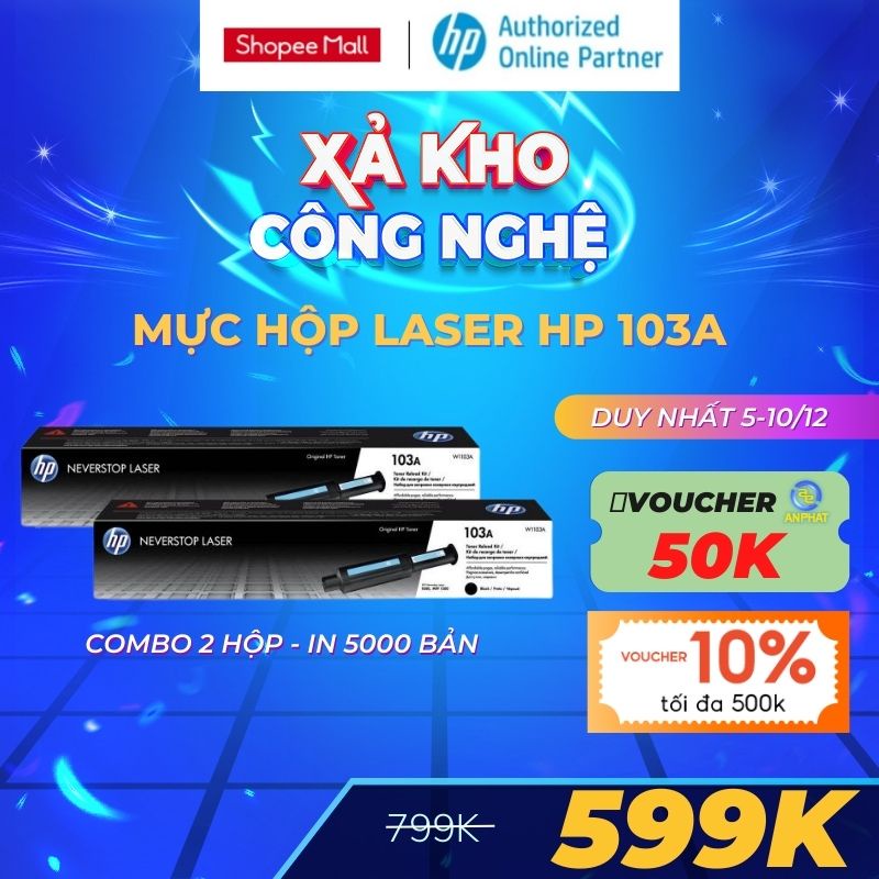 Hộp mực in laser HP 103A ( 1 hộp - được 2500 trang)
