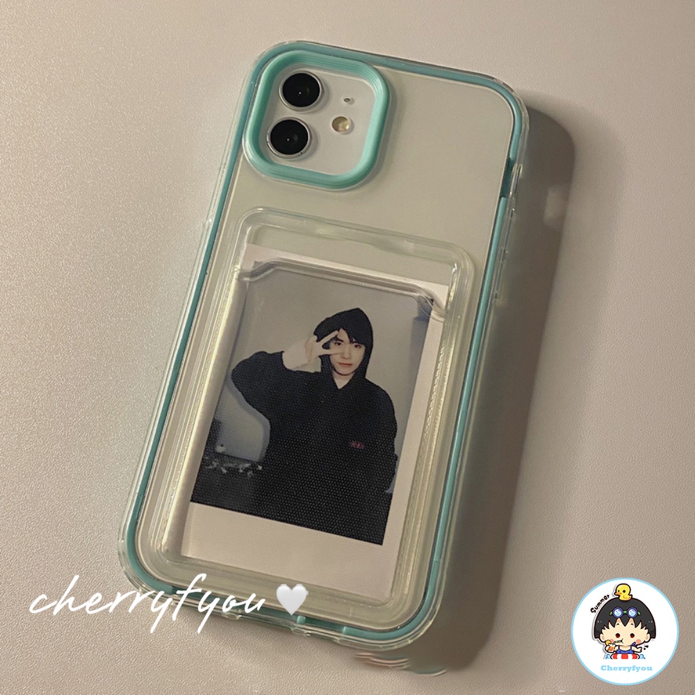 Ốp Điện Thoại TPU Mềm Trong Suốt Chống Sốc Có Ngăn Đựng Thẻ Cho IPhone 12 11 14 13 Pro X Xs Max XR 8 7 Plus