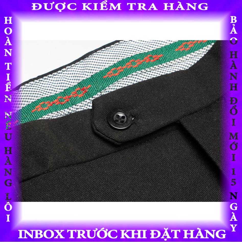 Quần âu nam đen dáng ôm co giãn nhẹ, quần tây nam baggy vải chính phẩm kiểu dáng Hàn Quốc QR01  hanthien