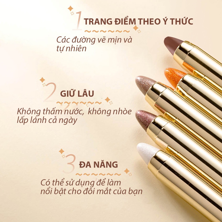 Phấn mắt dạng bút, Bút phấn nhũ mắt hai đầu bắt sáng ánh lấp lánh làm sáng da dễ sử dụng, nội địa Trung