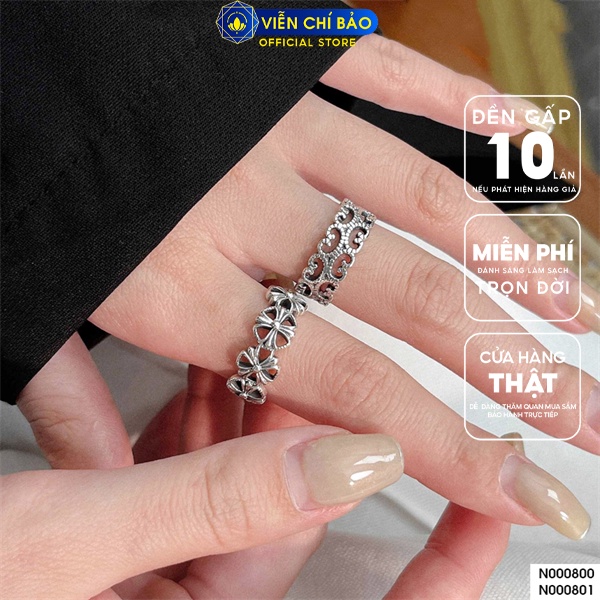 Nhẫn hoa Iris đơn giản chất liệu bạc Thái 925 thời trang phụ kiện trang sức nữ Viễn Chí Bảo N000801