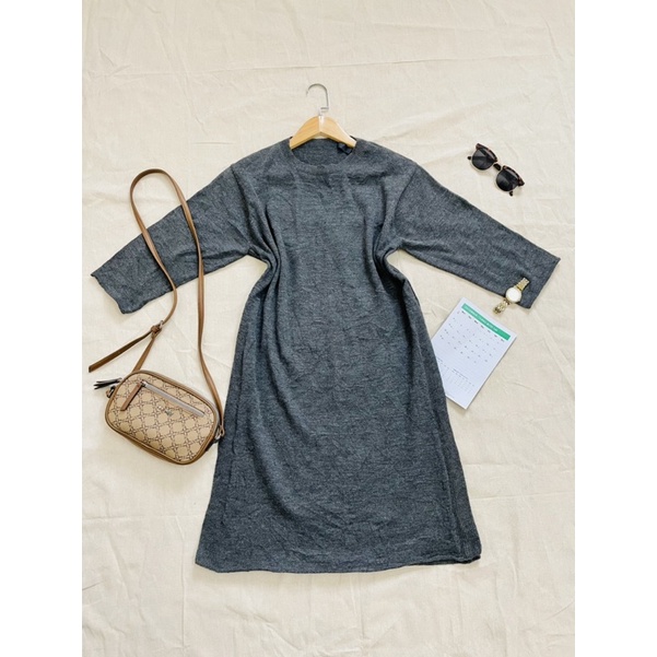 Đầm, Váy Len Xẻ Tà FREESIZE, BIGSIZE, 2hand