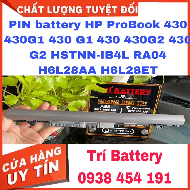 PIN battery HP ProBook 430 430G1 430 G1 430 430G2 430 G2 HSTNN-IB4L RA04 H6L28AA H6L28ET