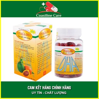 Viên uống dầu gấc Vinaga DHA 100 viên - bổ mắt, đẹp da - Coastlinecare pharmacy