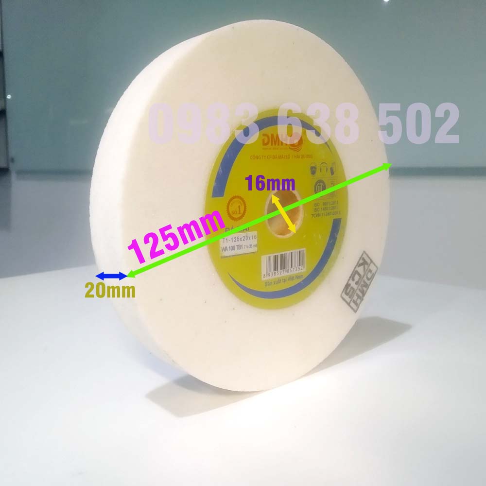 Đá mài siêu mịn 125mm trục 16mm Hải Dương cho máy 2 đá mini