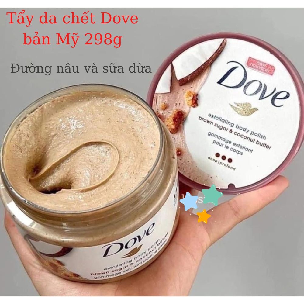 Tẩy Tế Bào Chết Dove Exfoliating Body Scrub 298gr Của Mỹ, tẩy sạch da chết body
