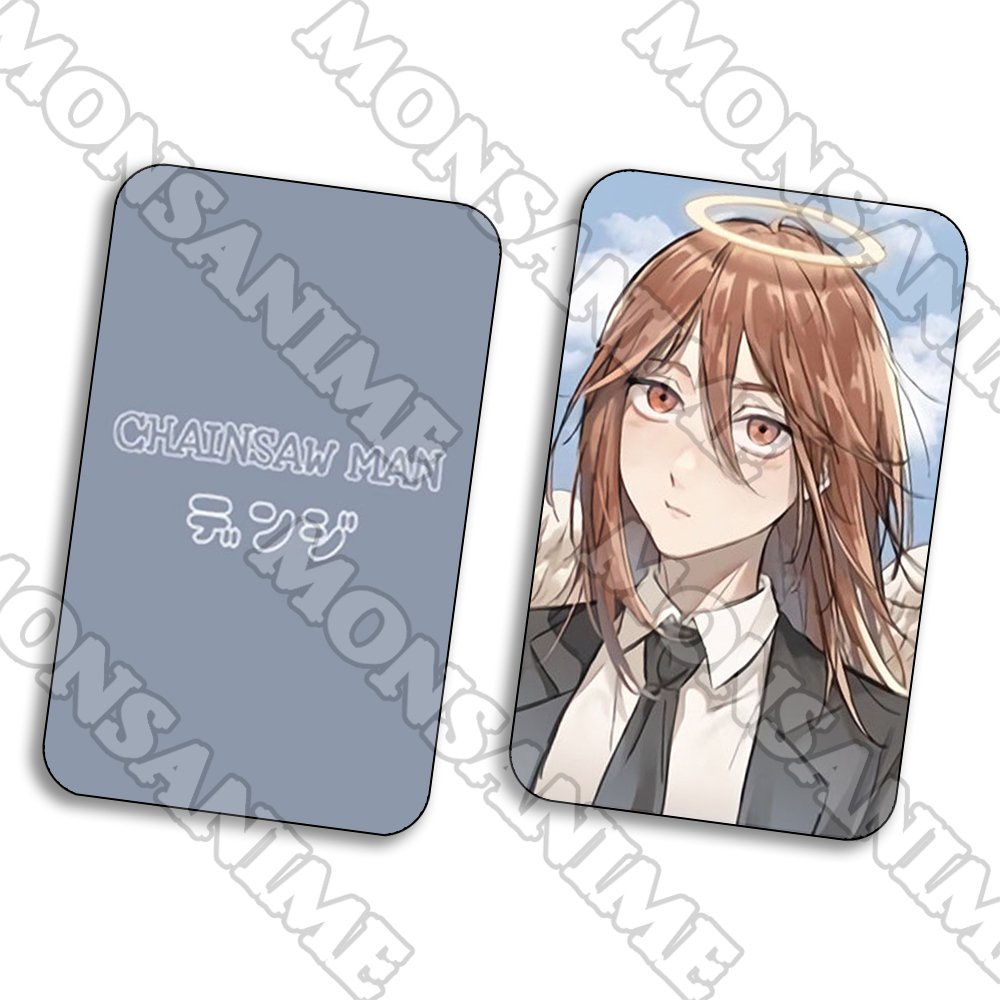 Ảnh card bo góc in hình CHAINSAW MAN Thợ săn quỷ ver Teen thẻ bo viền 5*8cm anime chibi sưu tầm 1 tấm