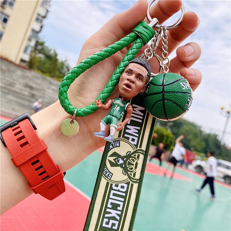 Star Schoolbag Pendant James Kobe Curry Basketball Hand-Made Keychain Doll Boys Birthday Gift for School Opens 5bgf