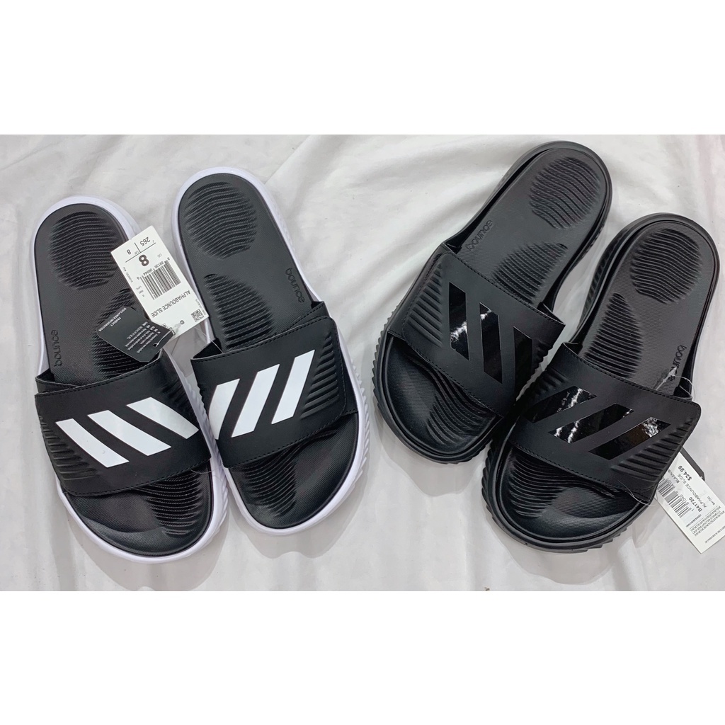 [HÀNG MỚI VỀ] DÉP ADIDAS ALPHABOUNCE SLIDE TRẮNG ĐEN VER 1.0 - DÉP QUAI DÁN CHÍNH HÃNG - LÓT BÔNG ÊM ÁI