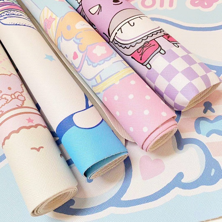 Miếng lót chuột máy tính cỡ to hoạt hình - Thảm lót tay trải bàn học, bàn làm việc decor nhiều hình cute nhựa PVC