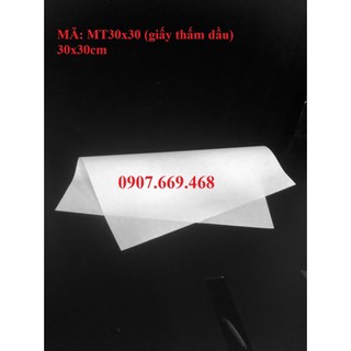 Giấy trắng thấm dầu dùng lót đồ chiên size 30x30cm
