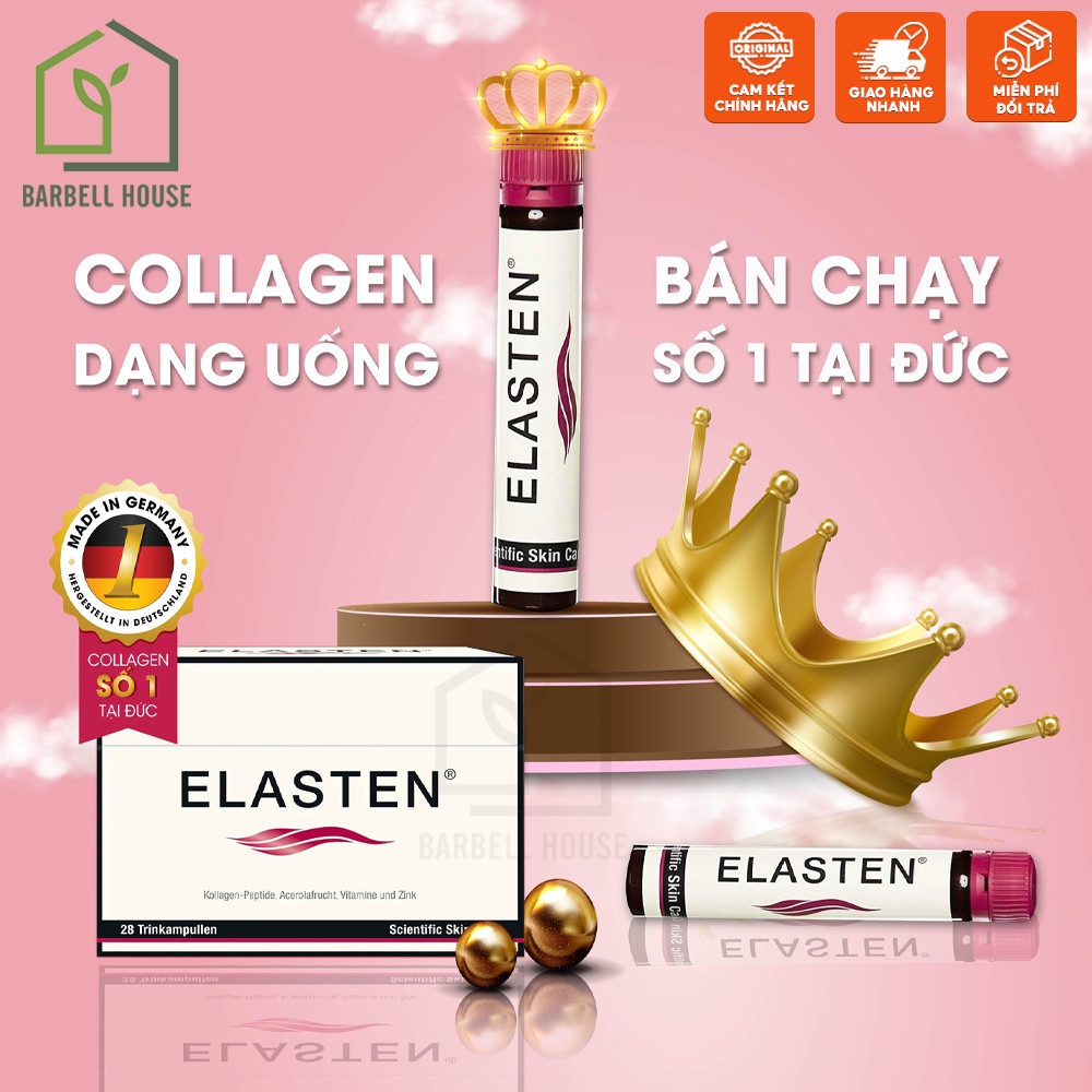 Collagen nước số 1 tại Đức [Collagen Elasten] - giúp trẻ hóa da, căng sáng da, phục hồi da mỏng yếu, chống lão hóa