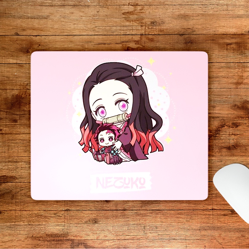 Miếng lót chuột Kimetsu no Yaiba Nezuko cute 21x26cm