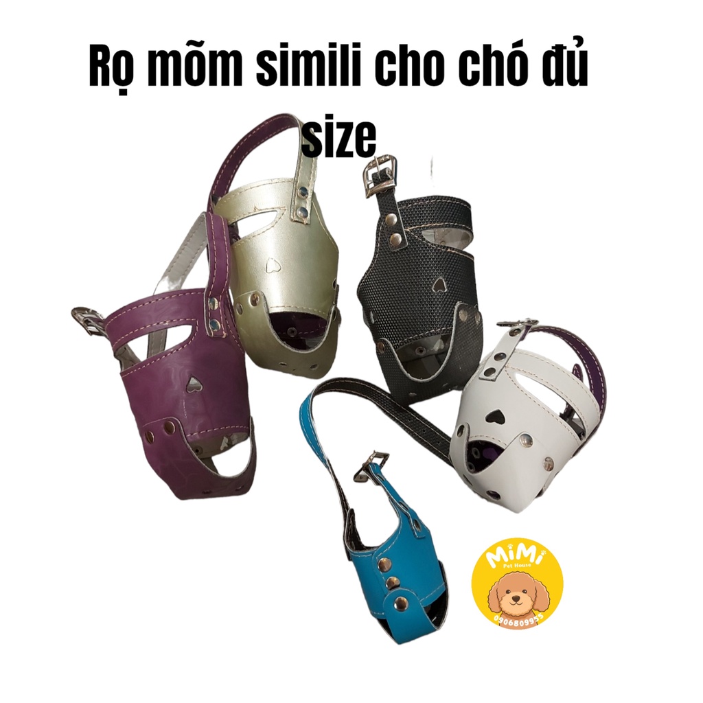 Rọ mõm/khớp mõm cho chó đủ size, rọ mõm simili có chụp cho chó