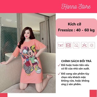 Váy ngủ nữ cổ tròn chất lụa mango cao cấp freesize từ 40-60 kg