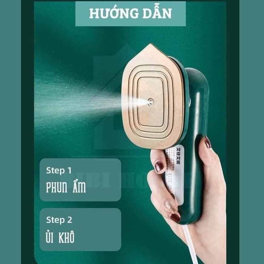 Bàn Là Hơi Nước Cầm Tay Mini - Bàn Uỉ Hơi Nước Công Xuất 33W Mẫu Mới 2023 ,Màu Xanh