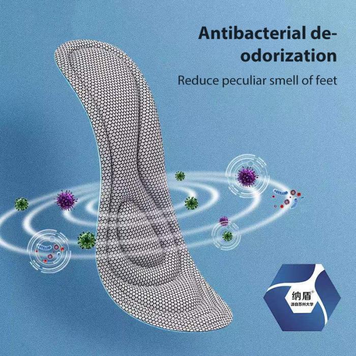 1 Cặp Đế Lót Giày Thể Thao Bằng Cao Su Non Kháng Khuẩn Thấm Hút Mồ Hôi