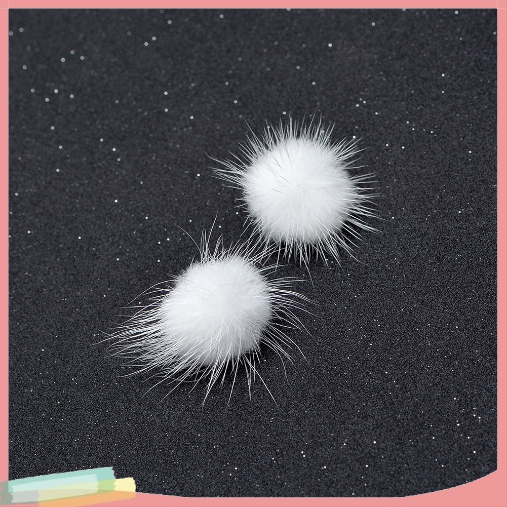 Đôi khuyên tai bóng lông thời trang cho nữ