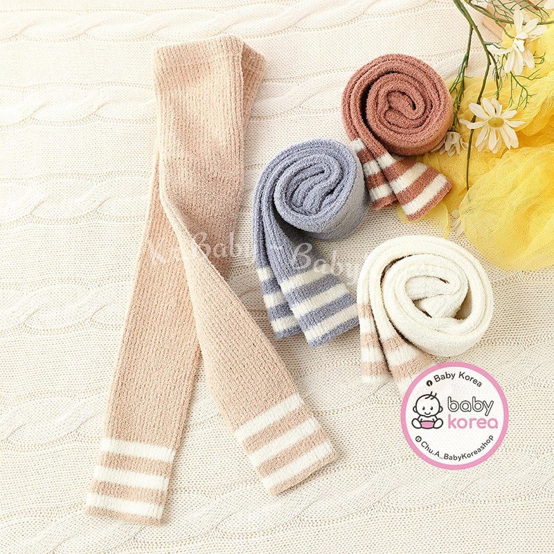 Quần legging quần tất nỉ bông mềm mại ấm áp màu sắc pastel made in Korea cho bé tù 0-8 tuổi thời trang trẻ em BABYKOREA