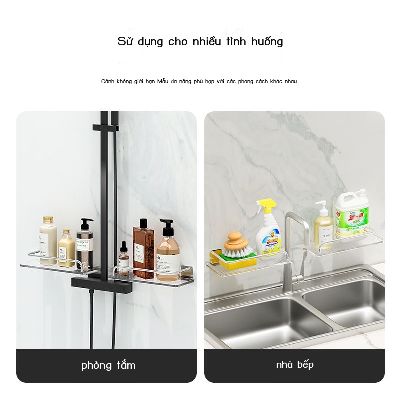 Gương phòng tắm Giá đỡ vòi phía trước Giá đựng mỹ phẩm