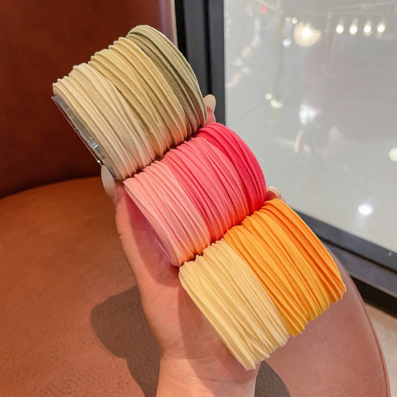 Bộ 5 Dây Buộc Tóc Cao Su Co Giãn Thời Trang Hàn Quốc Đơn Giản Kèm Hộp Đựng Dành Cho Bé # 5