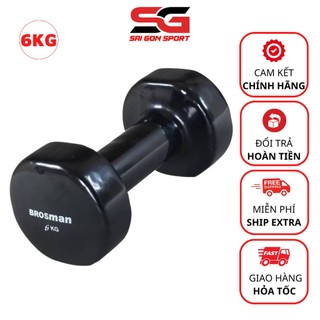Tạ tay 6kg, Tạ sắt bọc cao su nhập khẩu chính hãng Brosman giá re - SAIGON SPORT