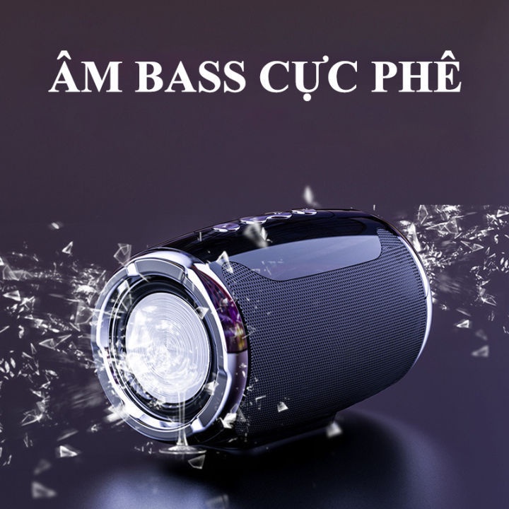 Loa Bluetooth Bass Mạnh S1 Thiết Kế Nhỏ Gọn Âm Thanh 9D, Có Đèn Led RGB - Loa Không Dây Hỗ Trợ Thẻ Nhớ, USB, Jack 3.5