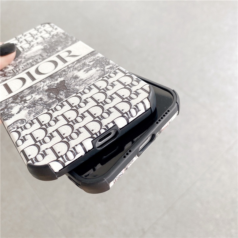 Ốp Điện Thoại Da Viền TPU Dẻo Họa Tiết Bươm Bướm Sang Trọng Cho iPhone 14 Pro Max 13 12 11 14 Pro X XS XR 7 8 Plus SE2