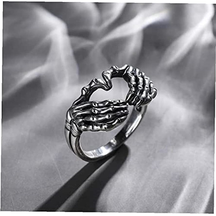 Nhẫn Thép Không Gỉ Hình Đầu Lâu Phong Cách punk hip hop Sáng Tạo Cho Nam Và Nữ