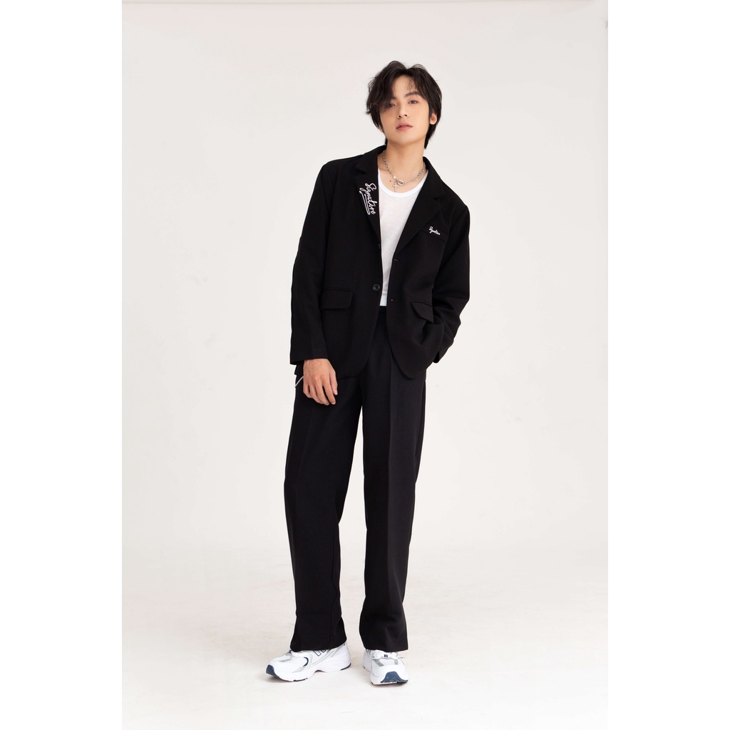 Áo Blazer Dài Tay MANDO Vải Tuyết Mưa Nam Nữ Form Rộng Họa Tiết Thêu Phong Cách Hàn Quốc Basic BLZ001 | BigBuy360 - bigbuy360.vn