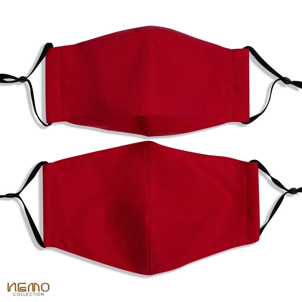 KHẨU TRANG NEMO FULL LINEN, SIZE NGƯỜI LỚN, SẮC ĐỎ NGẬP TRÀN - KTDLN