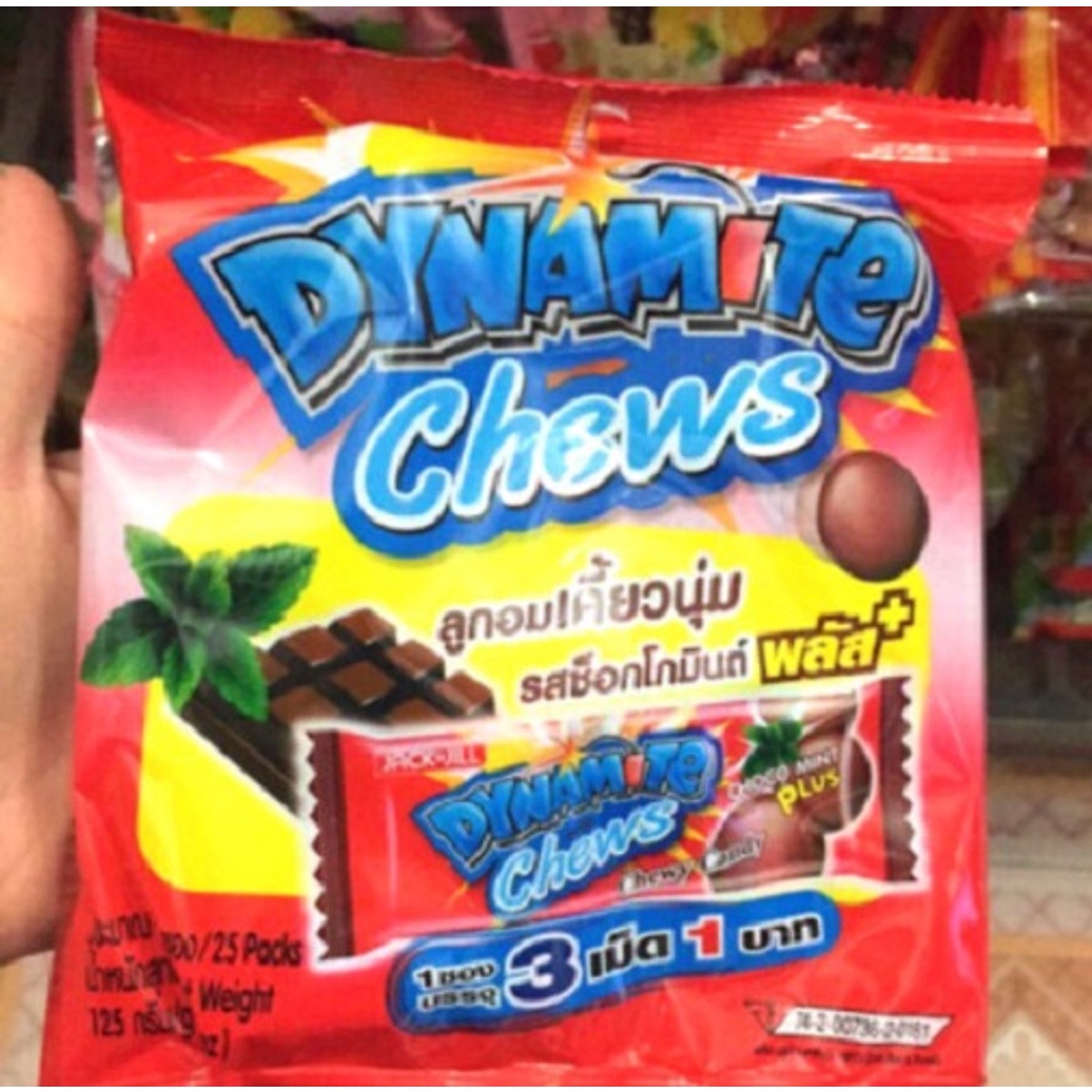 KẸO DYNAMITE BA VIÊN BẠC HÀ SOCOLA 125G THÁI LAN