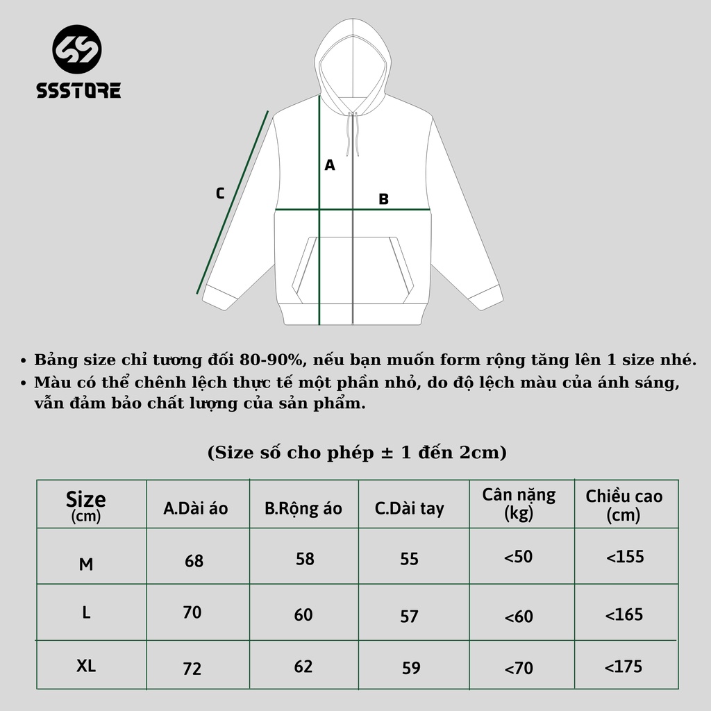 Áo khoác hoodie zip có nón vải nỉ bông tag WZS nhiều màu form rộng unisex nam nữ - SSSTore | BigBuy360 - bigbuy360.vn