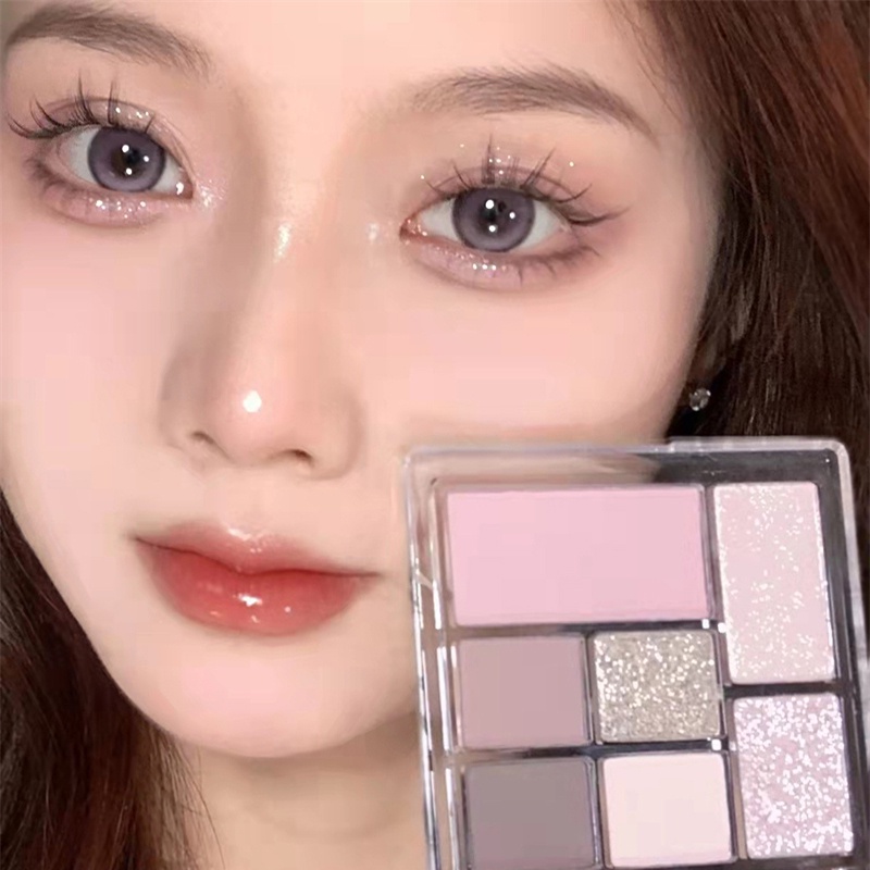 Bảng Phấn Mắt MEIBAOGE 7 Màu Sắc Tông Lì / Hiệu Ứng Ngọc Trai Chống Thấm Nước Lâu Trôi