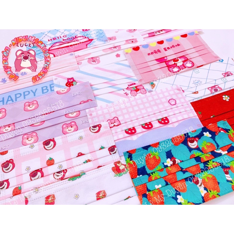 Túi 10 Cái Khẩu Trang Lotso Hàng Nhập Nội Địa