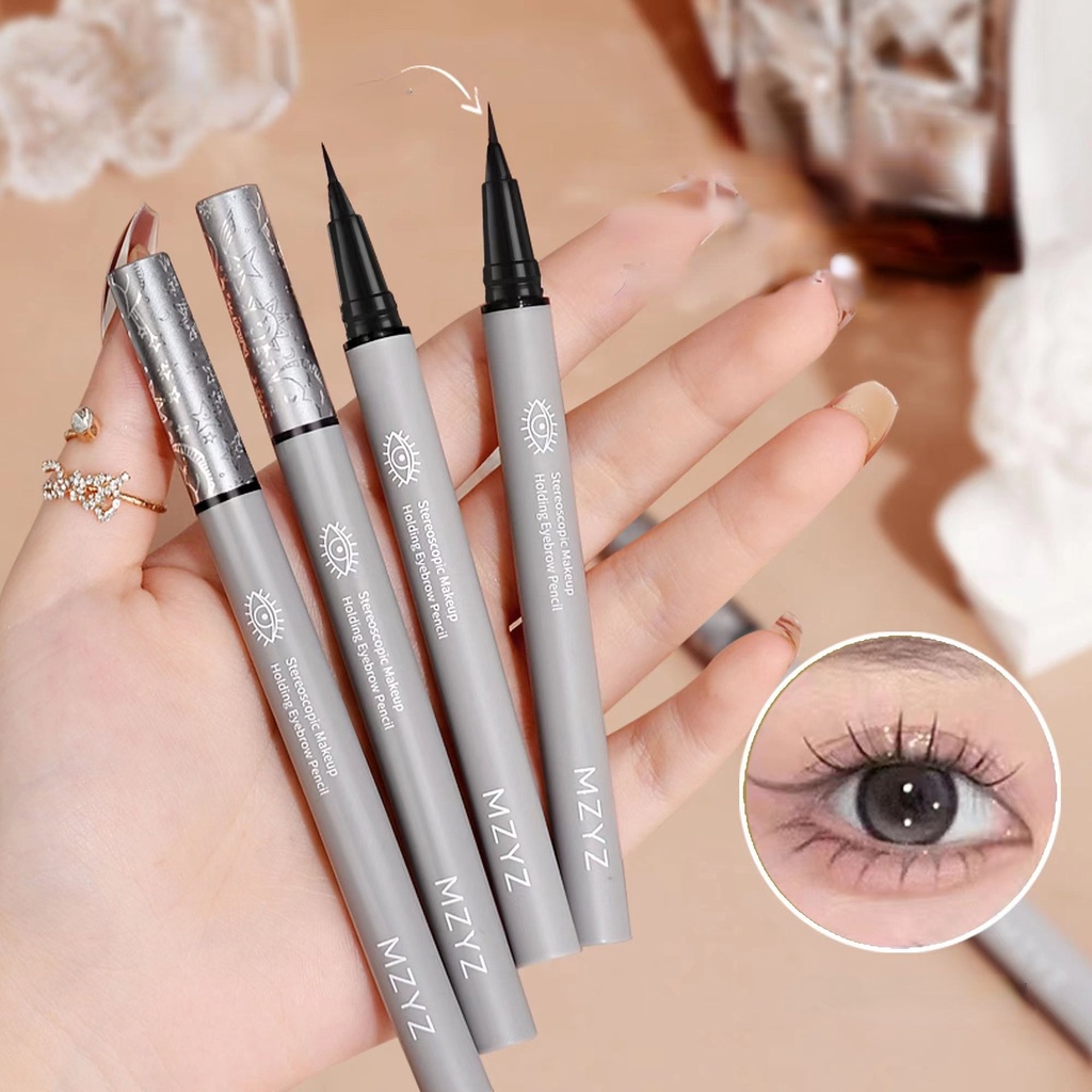 Bút Chì Kẻ Mắt Và Lông Mày Dạng Lỏng Mịn Màng Chống Nước Bền Màu Xám Nâu MZYZ