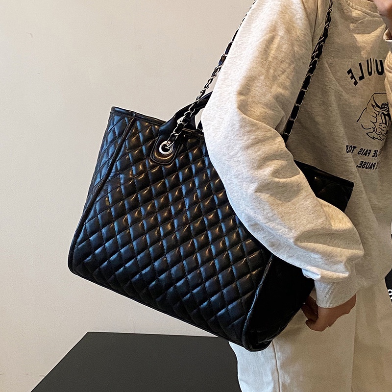 Ielgy Túi Đeo Vai Sức Chứa Lớn Dây Xích Hình Thoi Cho Nữ