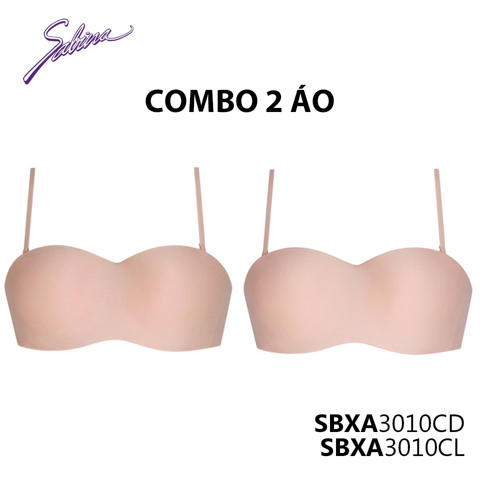 Combo 2 Áo Lót Cúp Ngang Mút Dày Siêu Nâng Ngực Màu Trơn Doomm Doomm Body Bra By Sabina SBXA3010