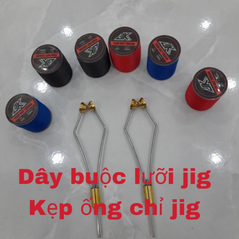 Kẹp ống chỉ và dây buộc lưỡi jig