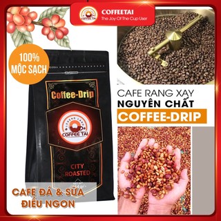 Cà phê mộc sạch nguyên chất COFFEETAI Rang bằng công nghệ Hot Air, cafe rang xay đậm vị pha cafe phin và sữa đều ngon