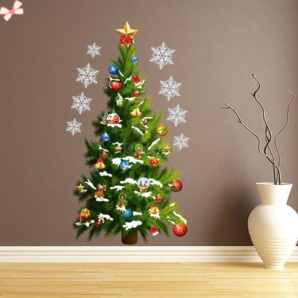 Đề Can Dán Tường DIY Hình Cây Thông Giáng Sinh 50 * 70cm Có Thể Tháo Gỡ Trang Trí Nhà Cửa