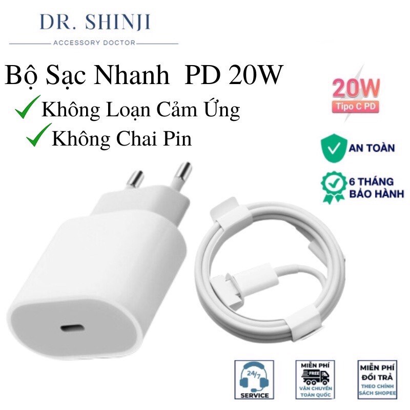 Bộ Sạc Nhanh 20W Hỗ Trợ Sạc Nhanh PD Cho Điện Thoại Và Máy Tính Bảng