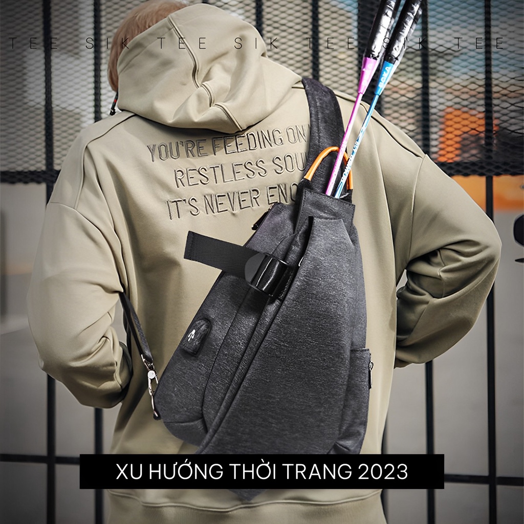 Túi đeo chéo nam cao cấp TEE SIK túi đeo nam quai chéo thể thao chống nước đựng ipad nhiều ngăn to rộng đa năng TS43