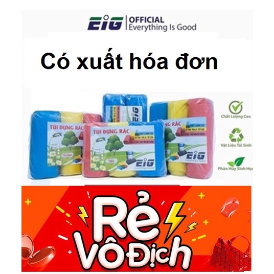 Bao rác tự hủy , túi rác tự hủy đủ size đủ màu  EIG , bao rác cuộn tiểu, bao rác cuộn trung, bao rác cuộn đại