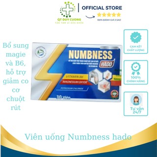 VIÊN UỐNG GIẢM CO CƠ CHUỘT RÚT, TÊ BÌ CHÂN TAY, ĐAU CƠ BẮP CĂNG THẲNG THẦN KINH - BỔ SUNG MAGIE VITAMIN B6 - NUMBNESS