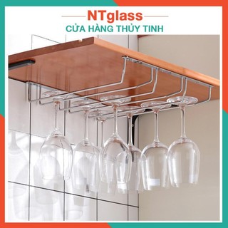 Giá treo ly inox 304 cao cấp 3 hàng