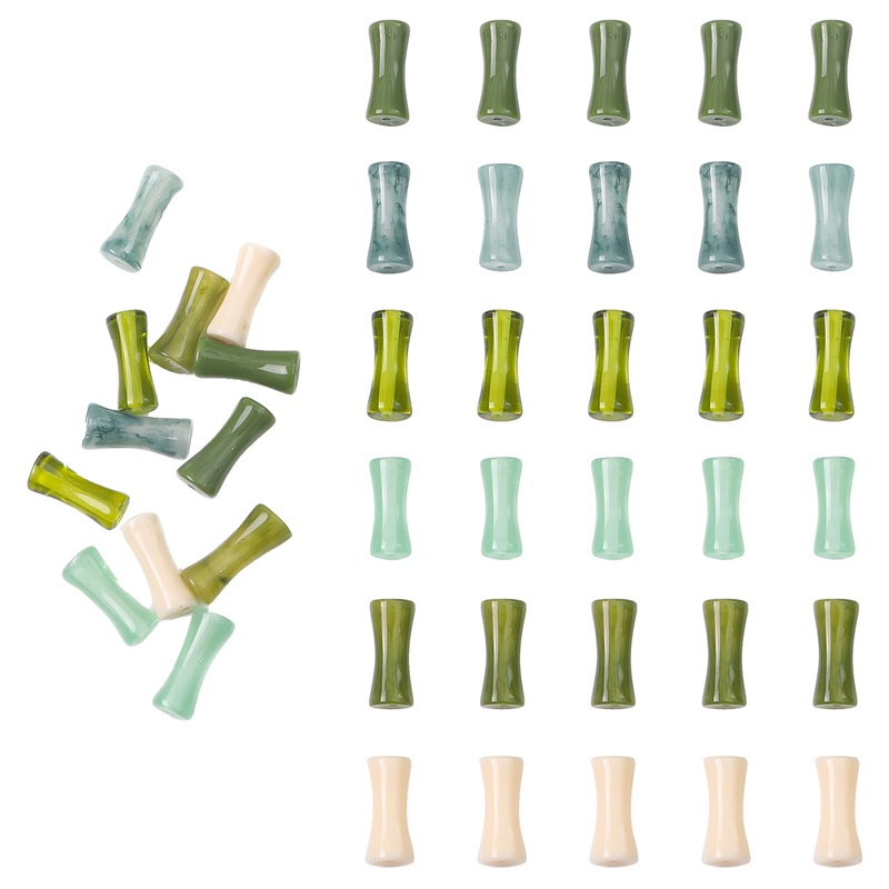 Hạt Nhựa Resin 13X5mm Hình Cây Tre Làm Trang Sức diy