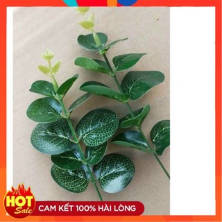 Cành lá táo 1 nhánh điểm hoa sáp,hoa lụa