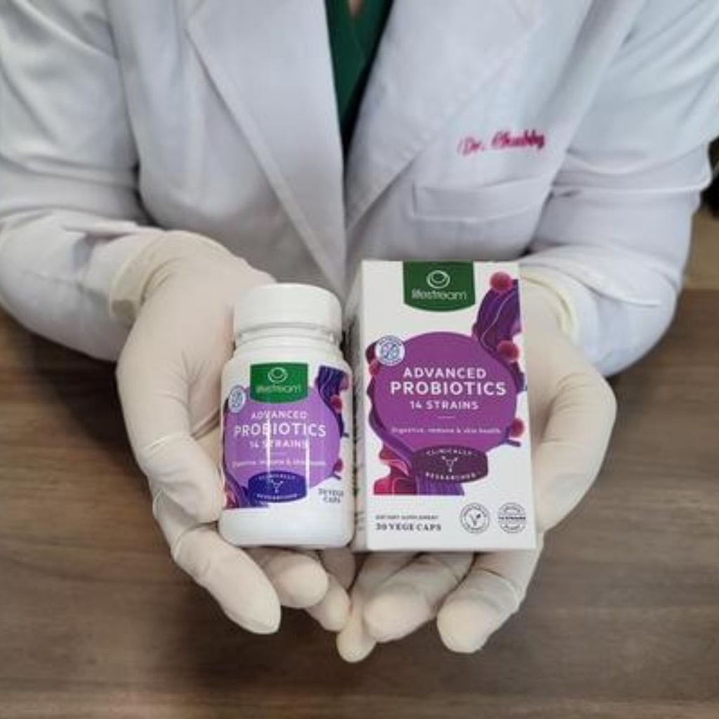 Men vi sinh 14 chủng công nghệ bọc hỗ trợ nấm ngứa vùng kín, đẹp da, giảm chàm Lifestream Advanced Probiotics Dr Chubby